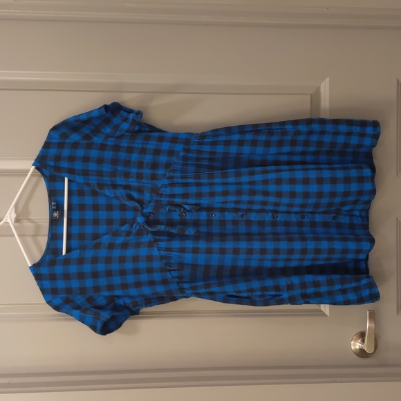 NWOT Volcom Buffalo Plaid Babydoll Dress - Picture 6 of 11